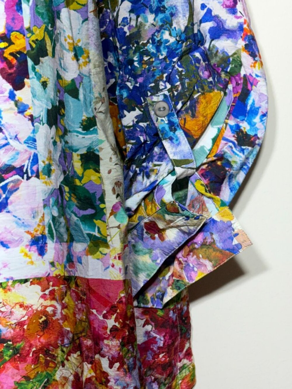 John Mark Colorful Button-Front Floral Tunic 3X - Picture 2 of 7
